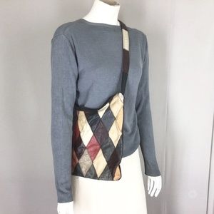 Vintage leather patchwork bag